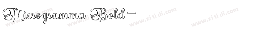 Microgramma Bold字体转换